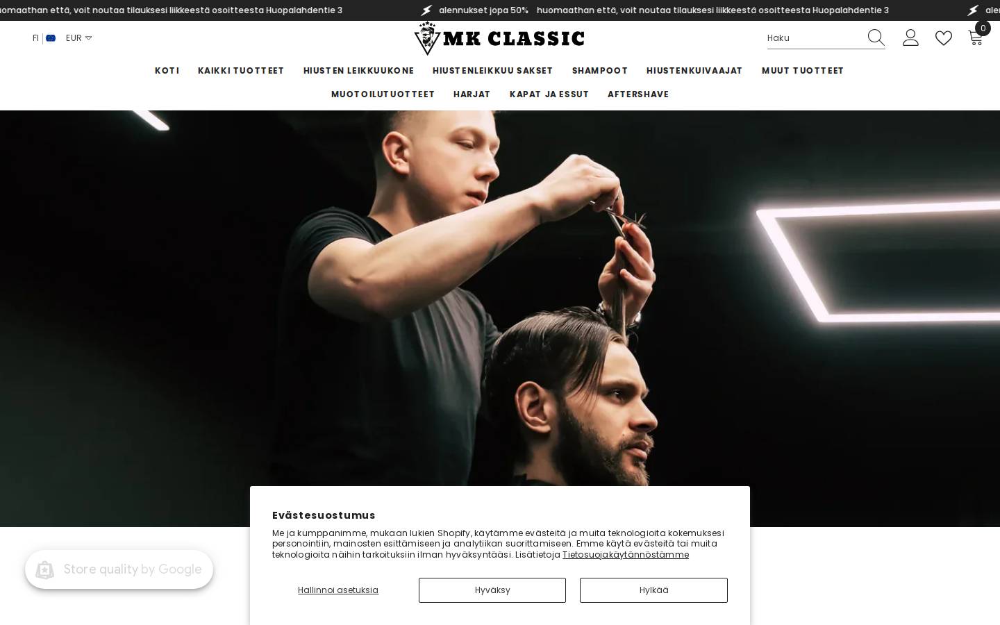 mkclassic.fi homepage screenshot