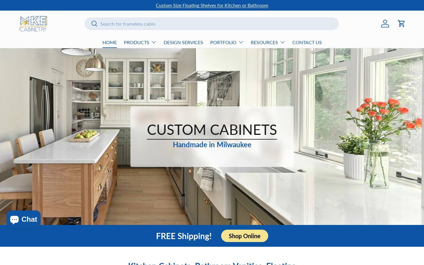 mkecabinetry.com homepage screenshot