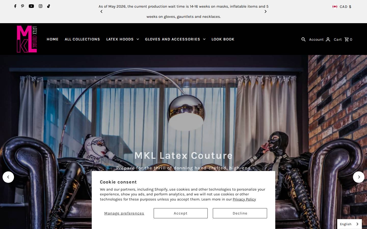 Mkllatex homepage screenshot
