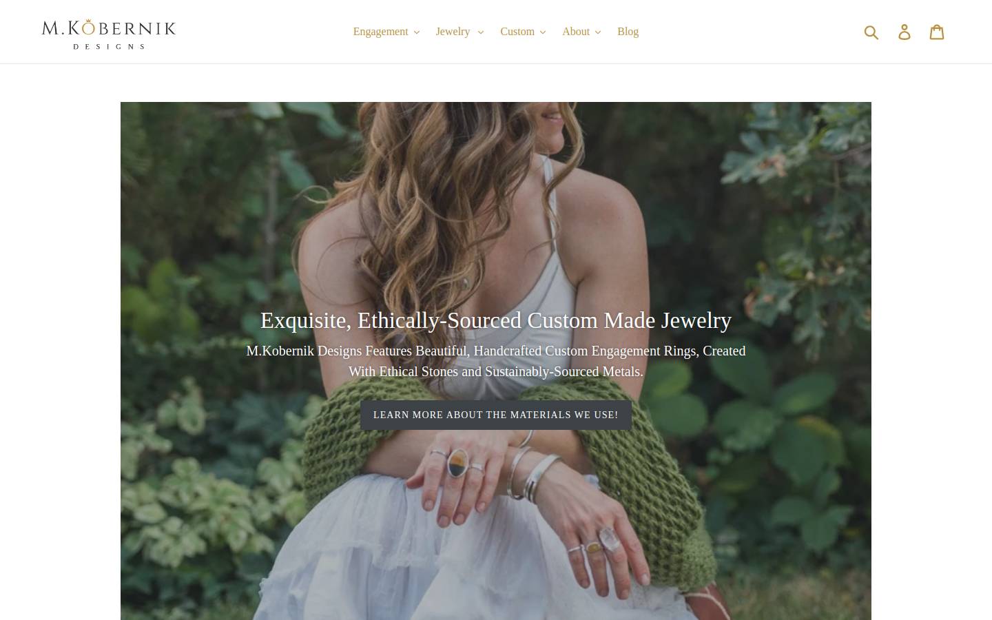mkobernikdesigns.com homepage screenshot