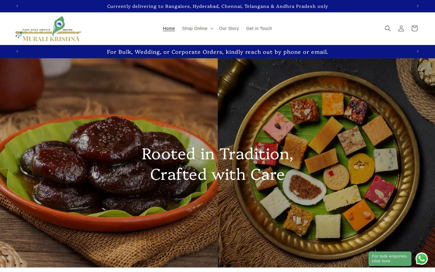 mksweets.com homepage screenshot