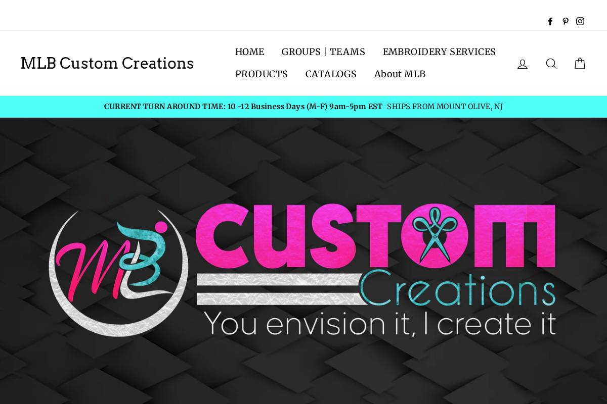 mlbcustomcreations.com homepage screenshot