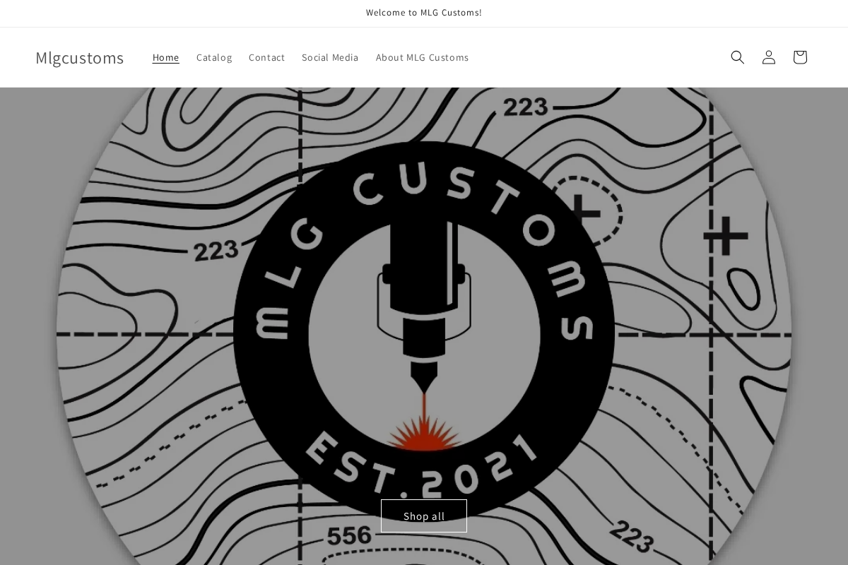 Mlgcustoms homepage screenshot