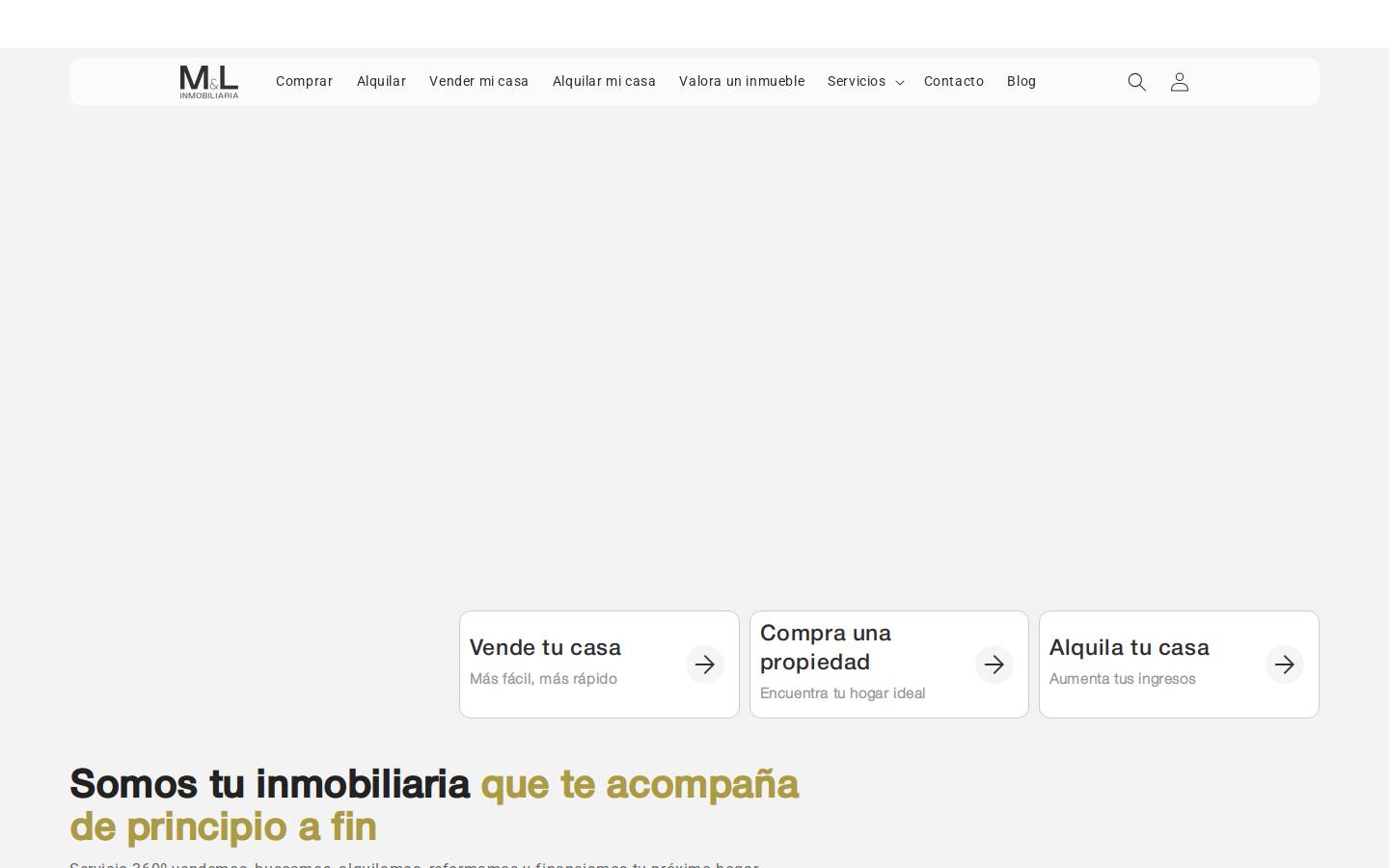 mlinmobiliaria.es homepage screenshot