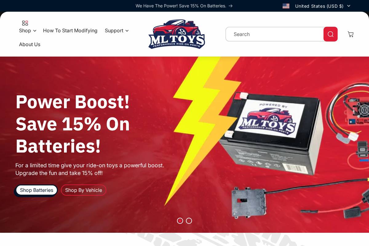 mltoys.com homepage screenshot