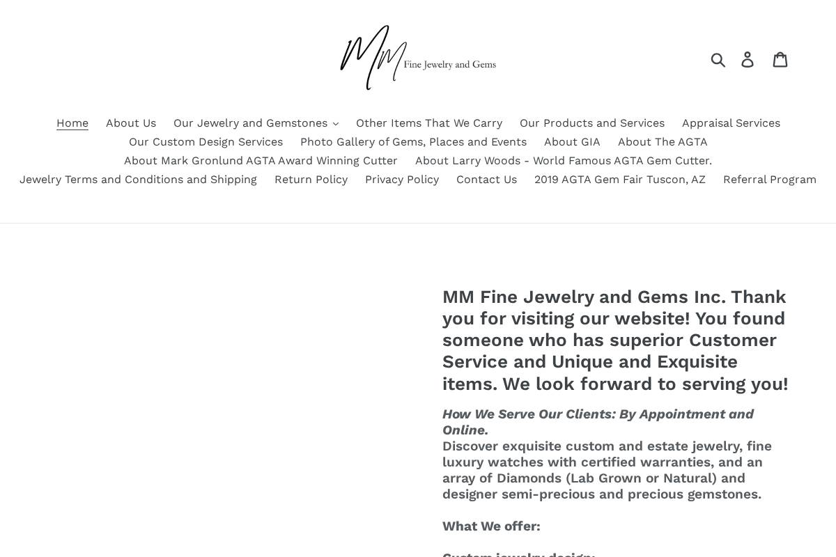 mm-fine.com homepage screenshot