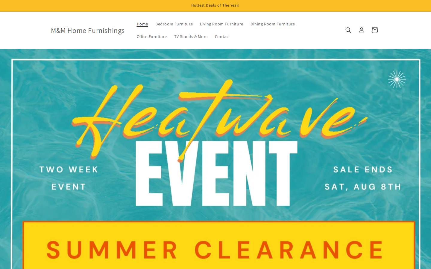mmhomefurnishings.com homepage screenshot