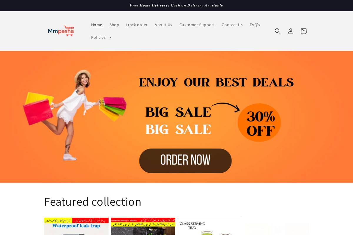 mmpasha.store homepage screenshot