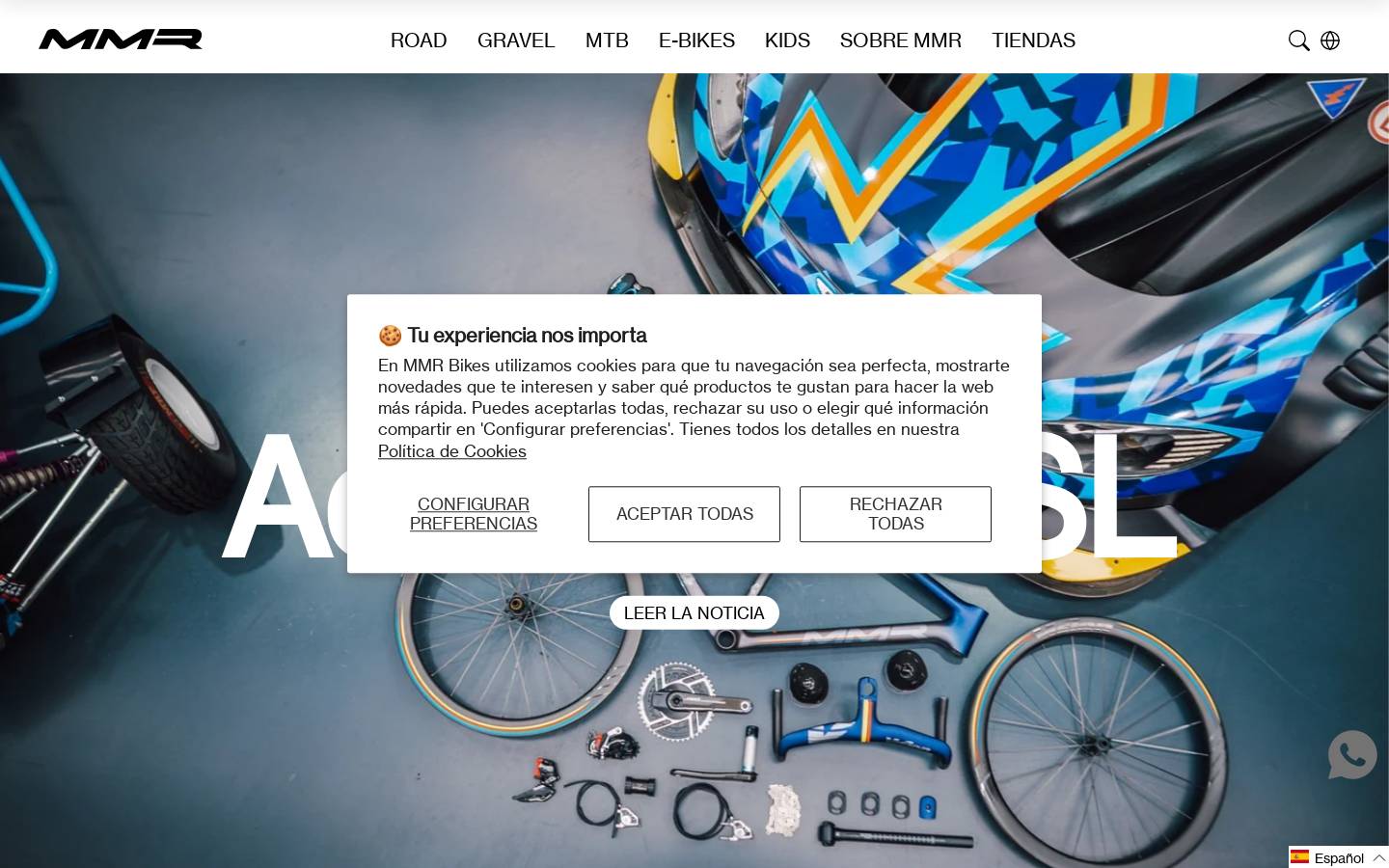 MMR Bikes homepage screenshot