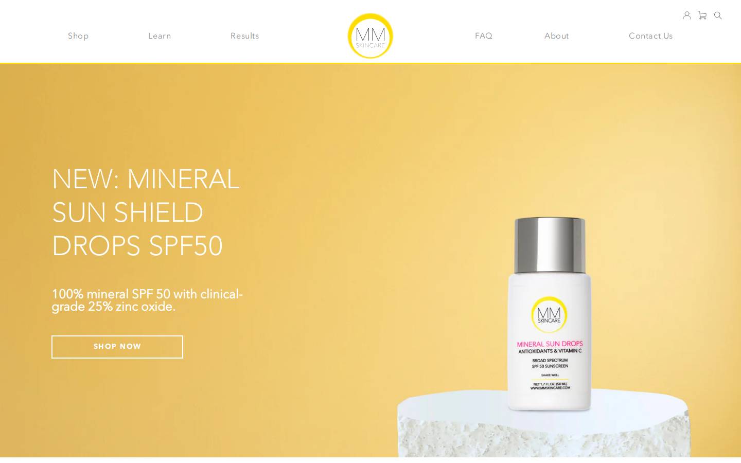 mmskincare.com homepage screenshot