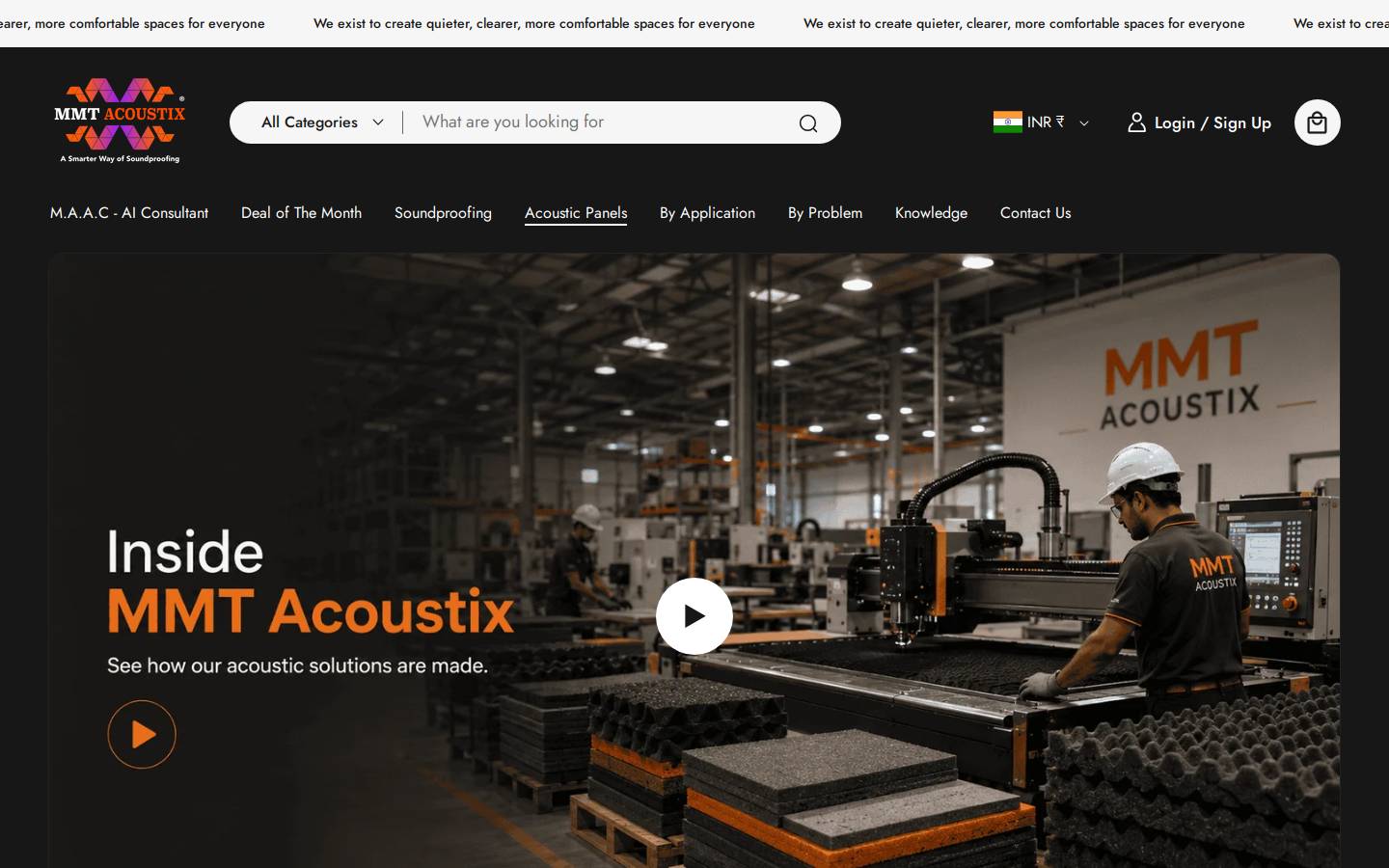 mmtacoustixonline.com homepage screenshot