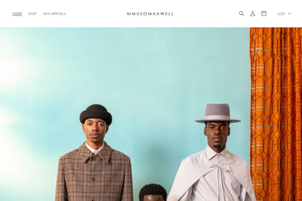 mmusomaxwell.shop homepage screenshot