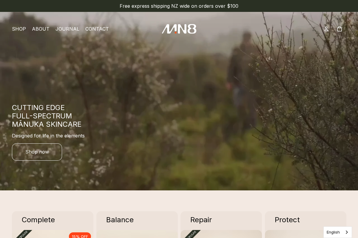 MN8 homepage screenshot