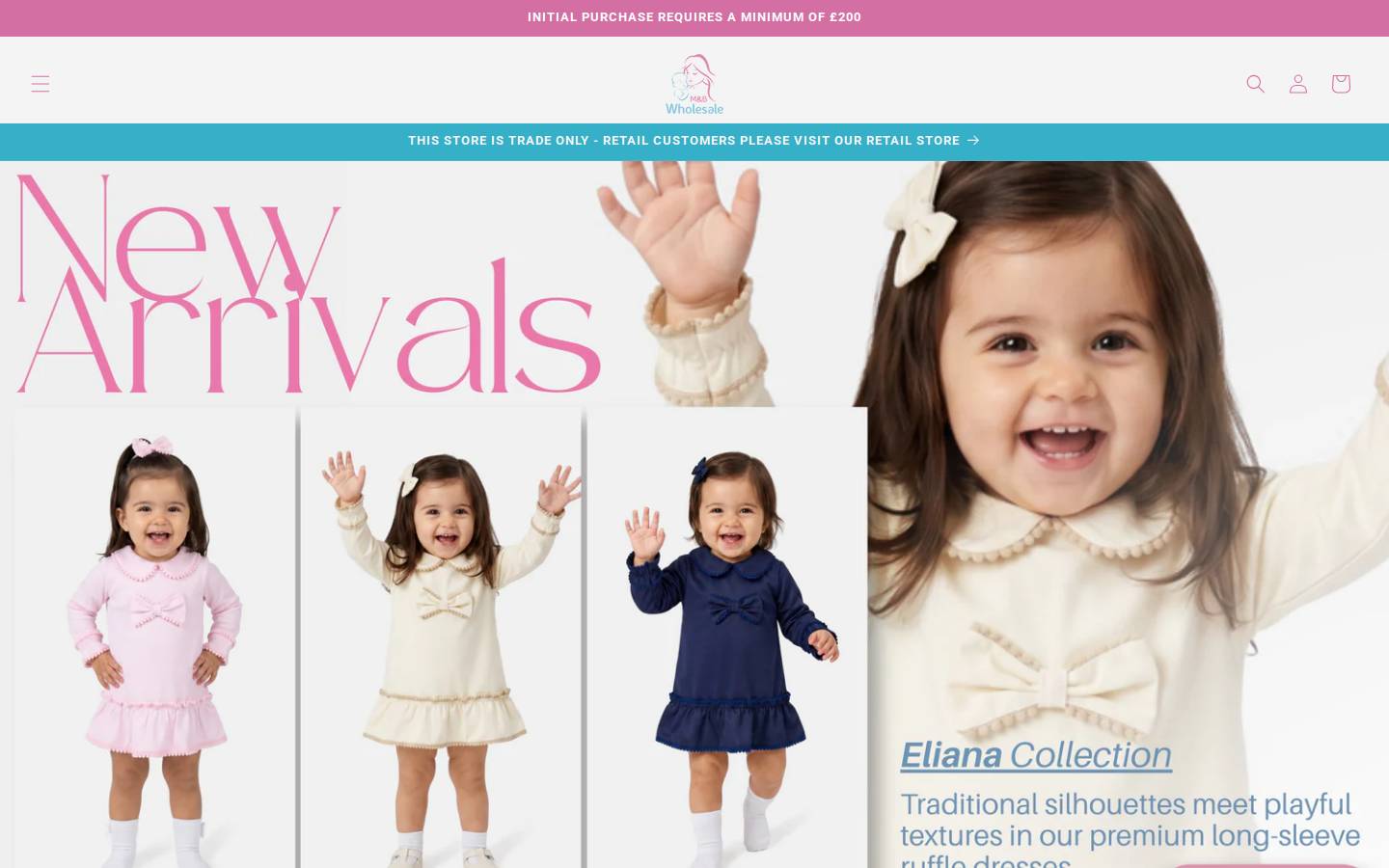 mnb-wholesale.com homepage screenshot