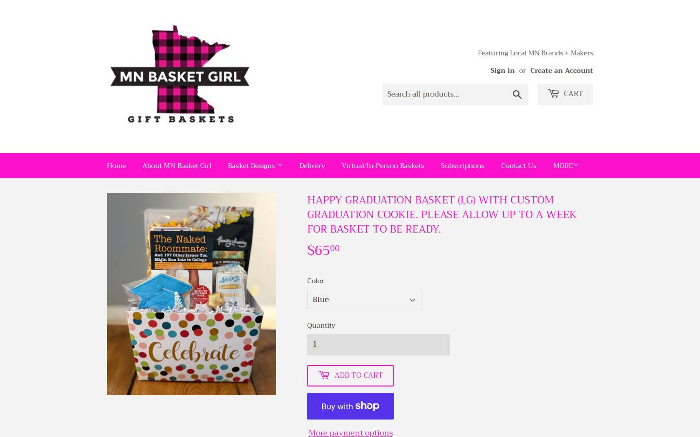 mnbasketgirl.com homepage screenshot
