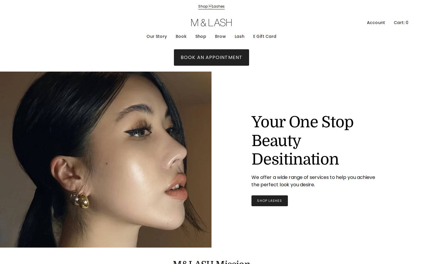 mnlash.ca homepage screenshot