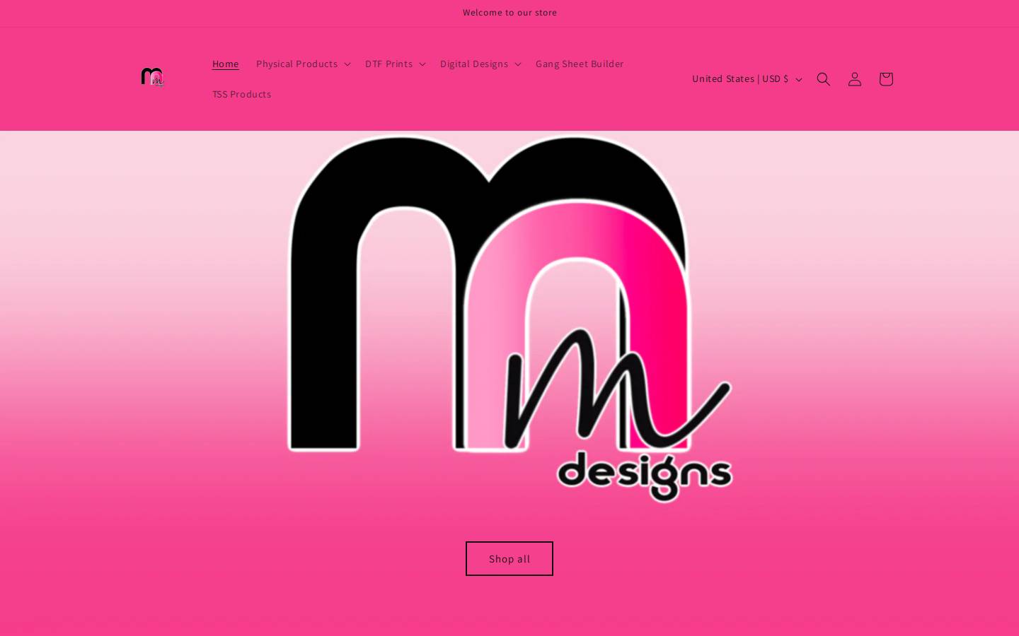 mnm-designs.com homepage screenshot