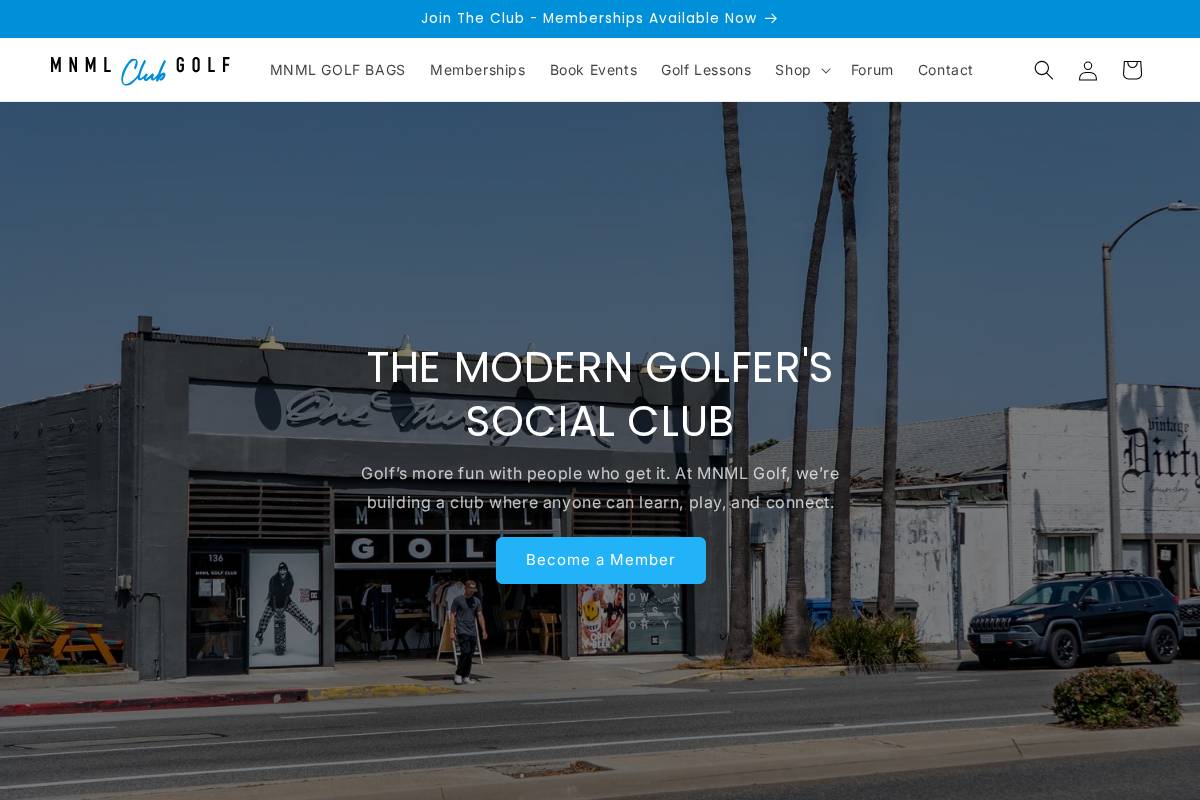 mnmlgolf.club homepage screenshot