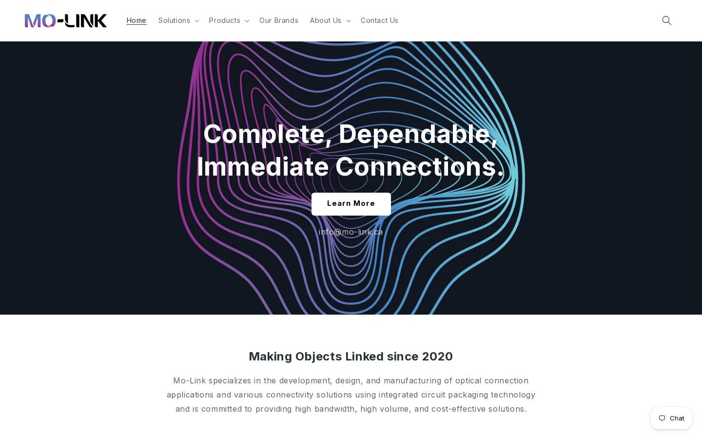 mo-link.ca homepage screenshot