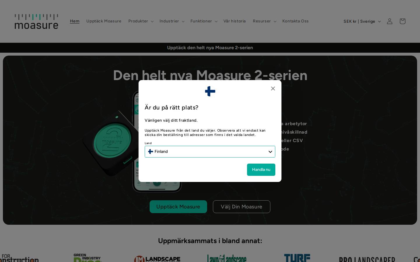 Moasure homepage screenshot