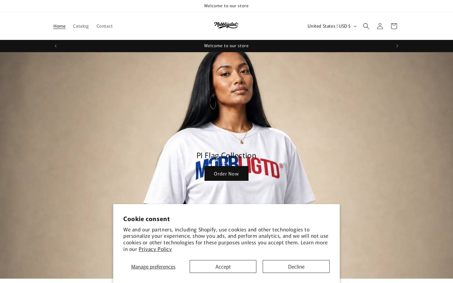 mobbligatedcline.com homepage screenshot