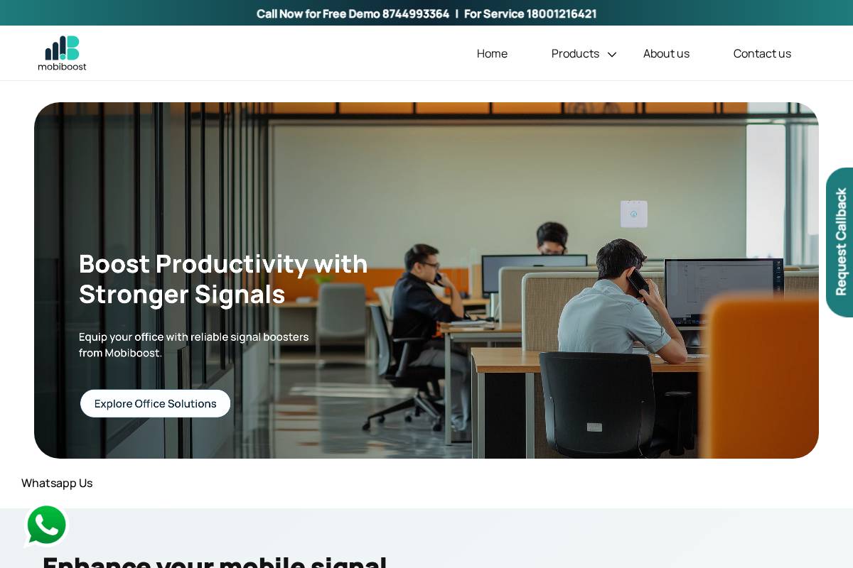 mobiboost.in homepage screenshot