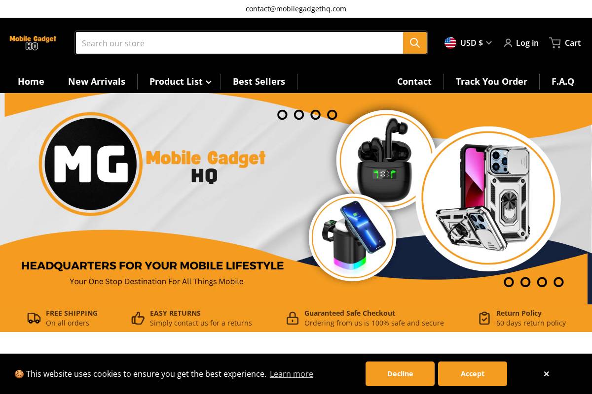 mobilegadgethq.com homepage screenshot