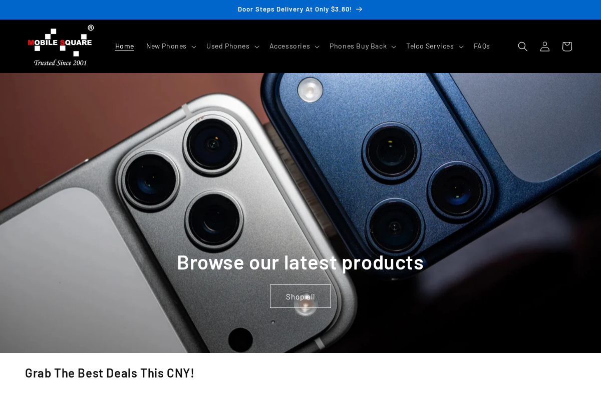 Mobile Square homepage screenshot