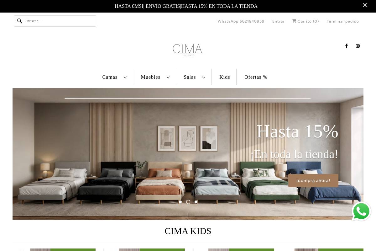 mobiliariocima.com homepage screenshot