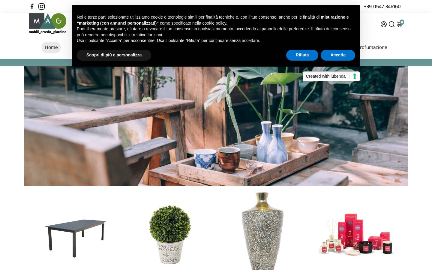 mobiliarredogiardino.it homepage screenshot