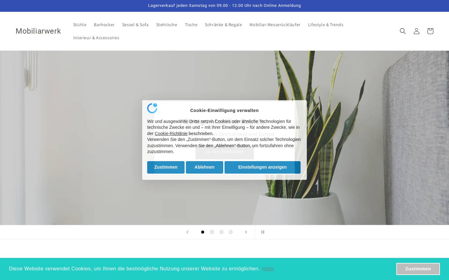 mobiliarwerk.de homepage screenshot