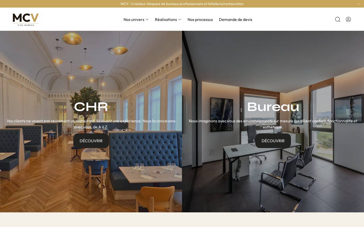 mobilier-mcv.com homepage screenshot