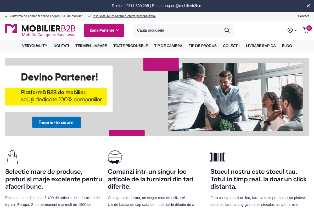 MOBILIERB2B homepage screenshot