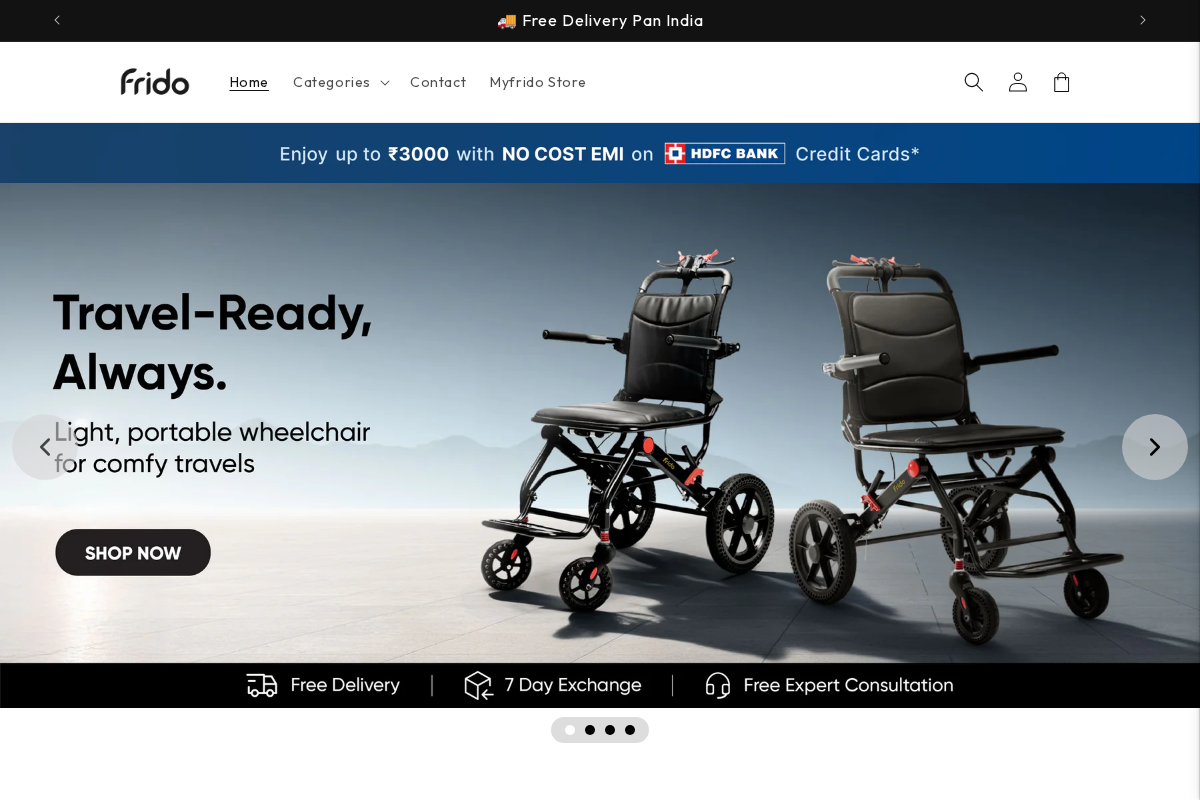 Frido Mobility homepage screenshot