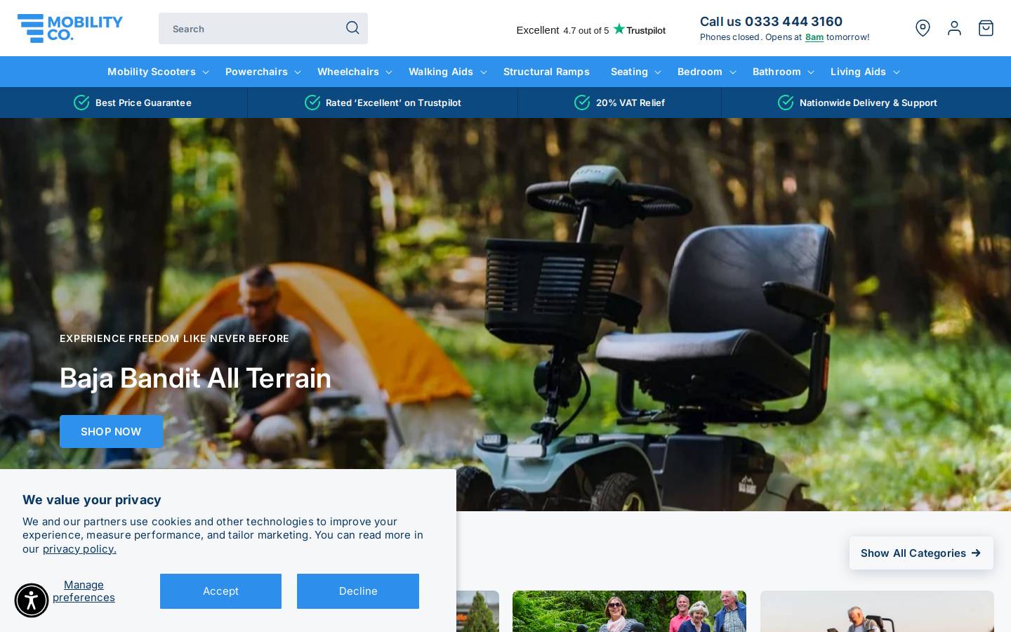 MobilityCo homepage screenshot