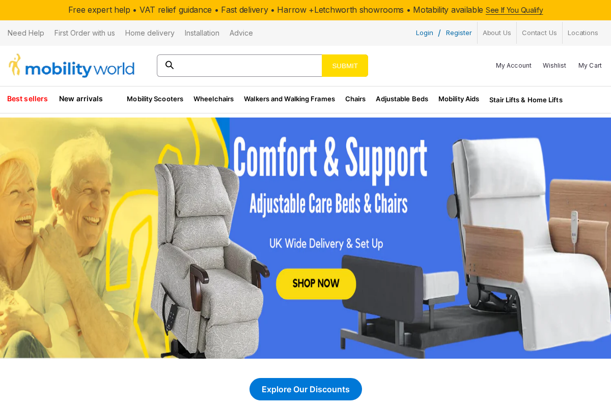 Mobility World homepage screenshot