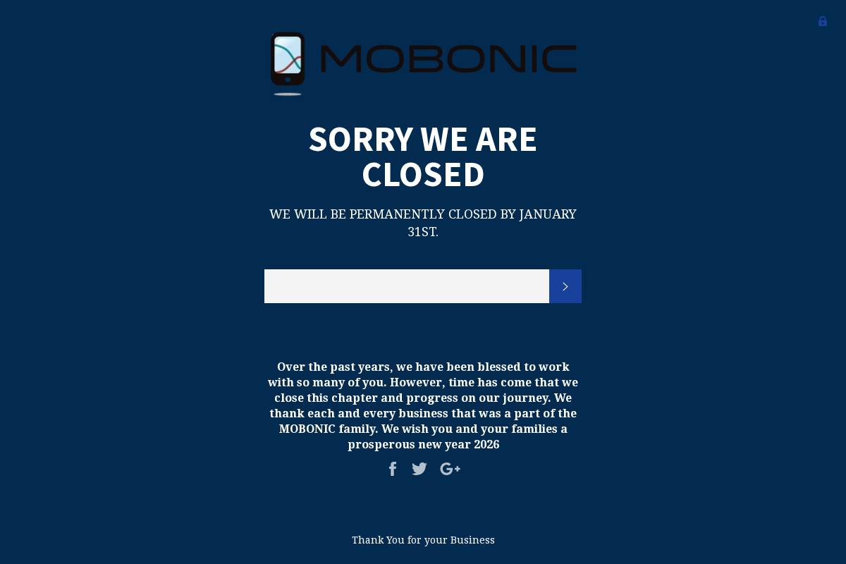 mobonic.com homepage screenshot