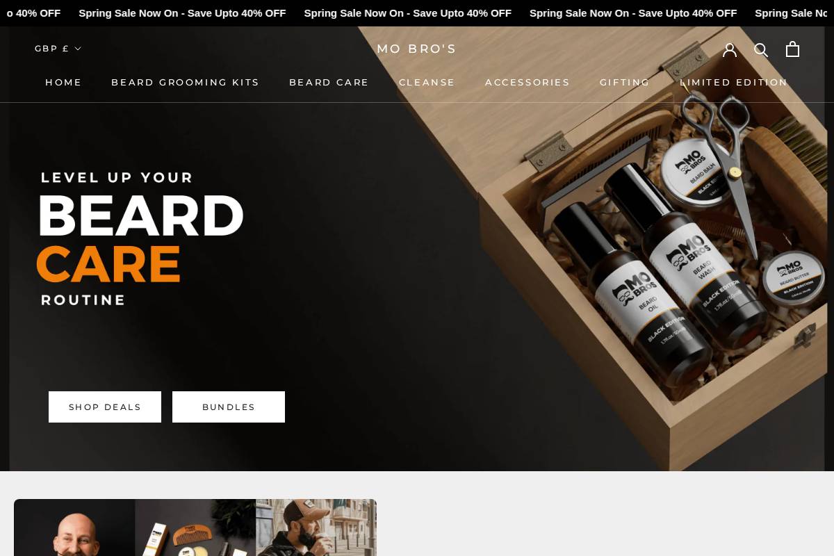 Mo Bro's homepage screenshot