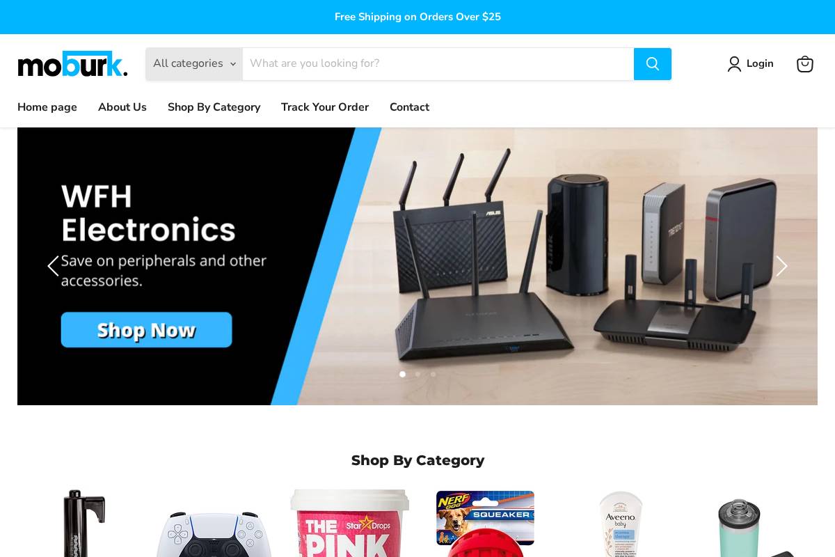 Moburk homepage screenshot