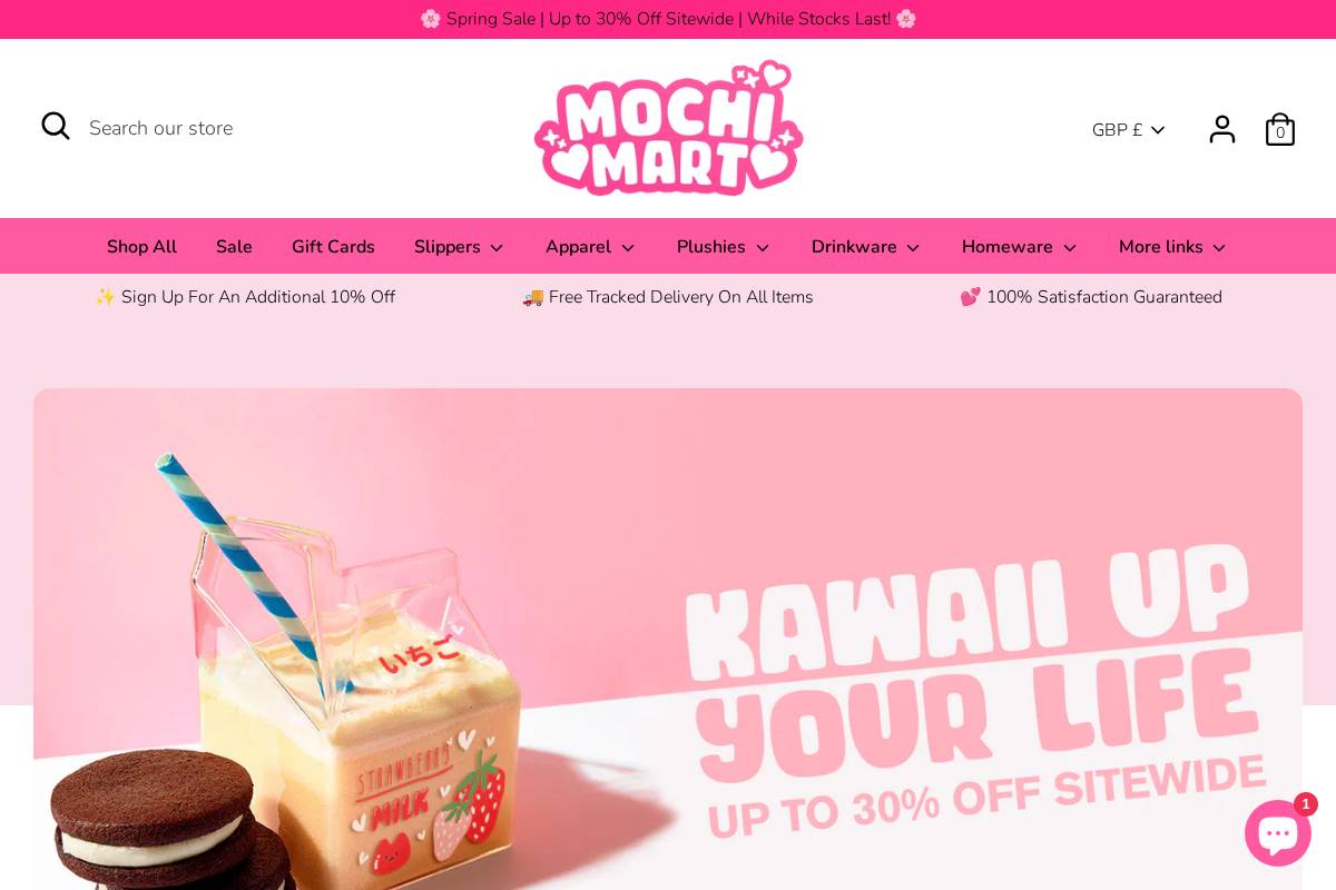Mochi Mart homepage screenshot