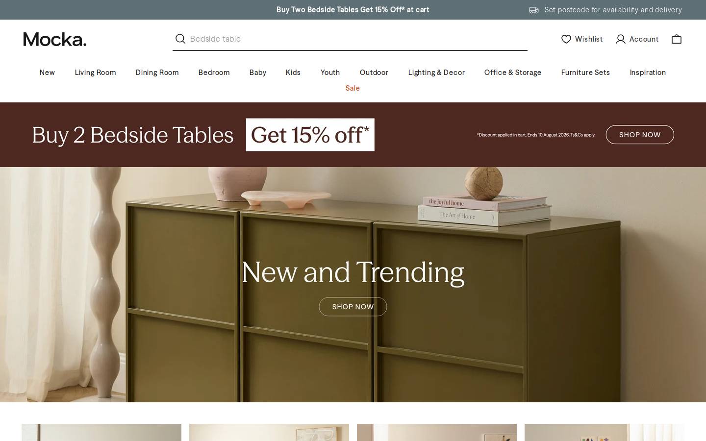 mocka.com.au homepage screenshot