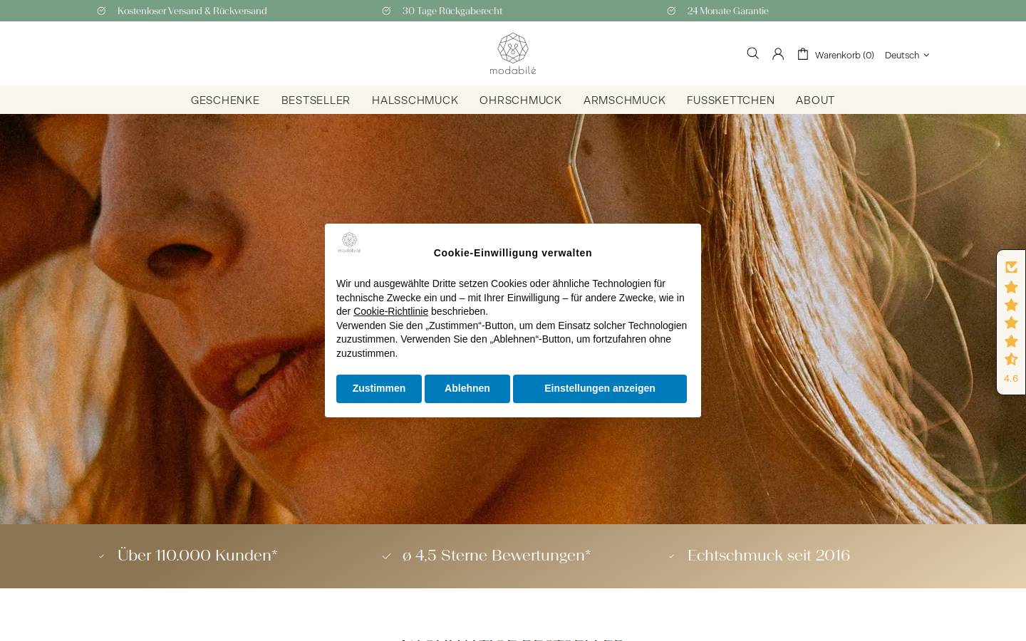 modabile.de homepage screenshot