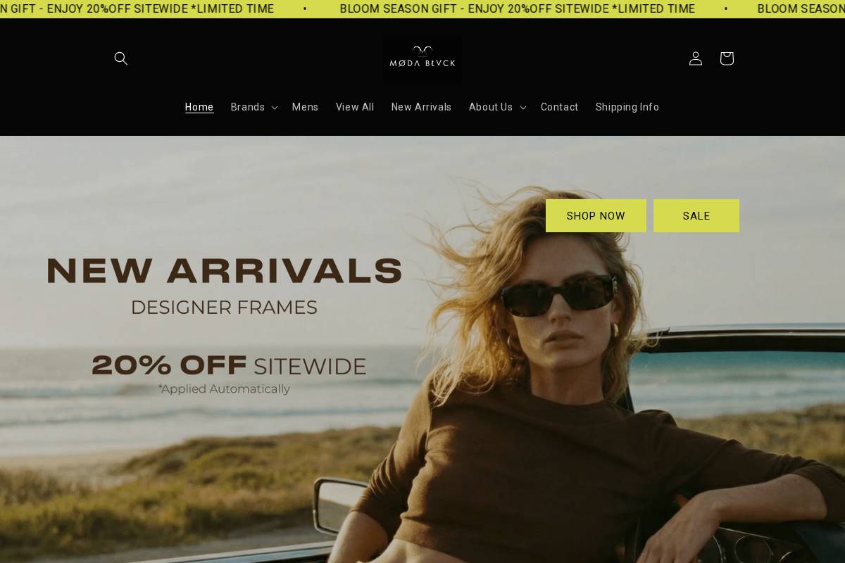 Modablvck homepage screenshot