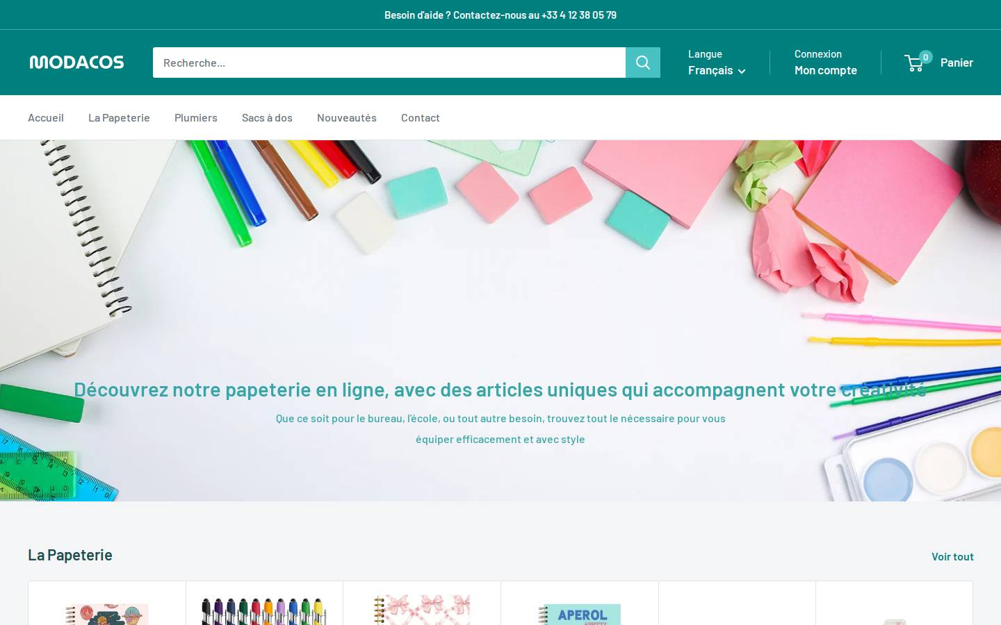 modacos.com homepage screenshot