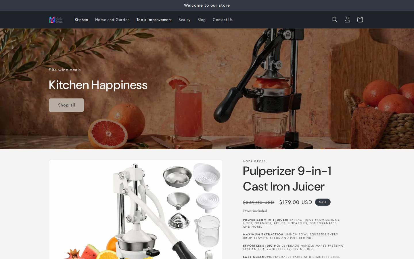 modagross.com homepage screenshot