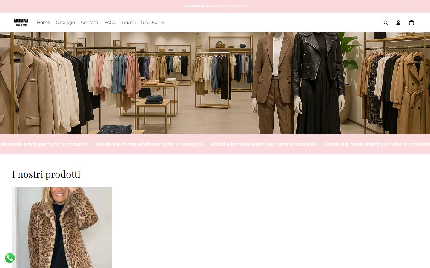 modaivashop.com homepage screenshot