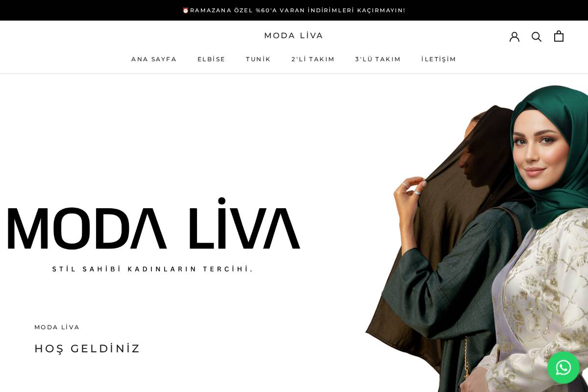 modaliva.com homepage screenshot