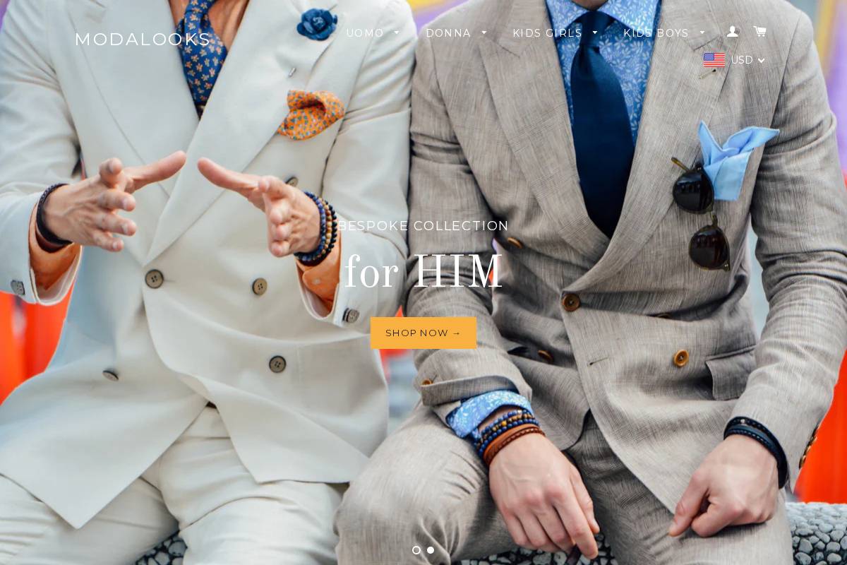 modalooks.com homepage screenshot