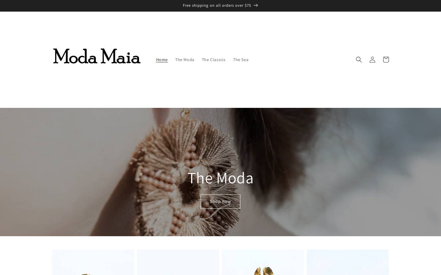 modamaia.com homepage screenshot