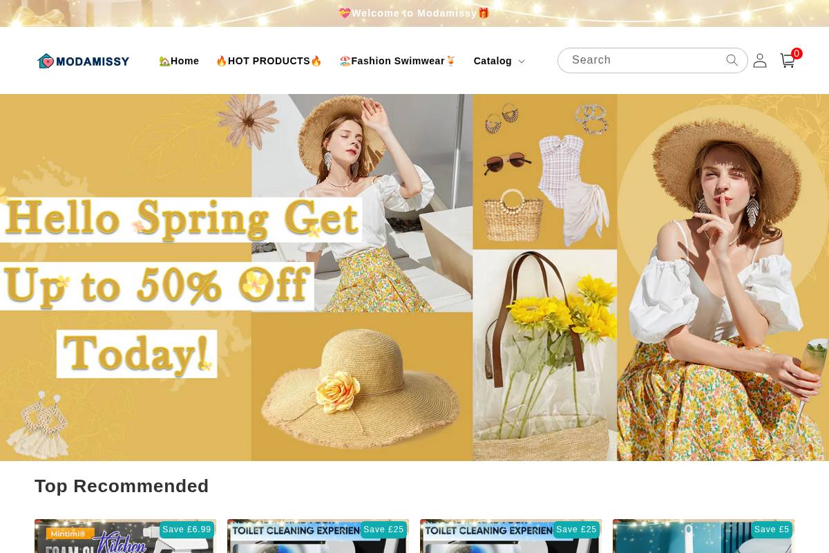 Modamissy homepage screenshot